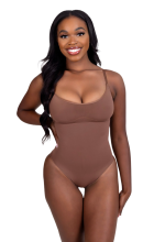 Brown Shapewear Sculpting Bodysuit