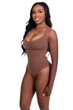 Brown Shapewear Sculpting Bodysuit - Image 2